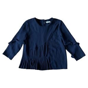 KKAM JUUU Navy Blouse Long Sleeve, M